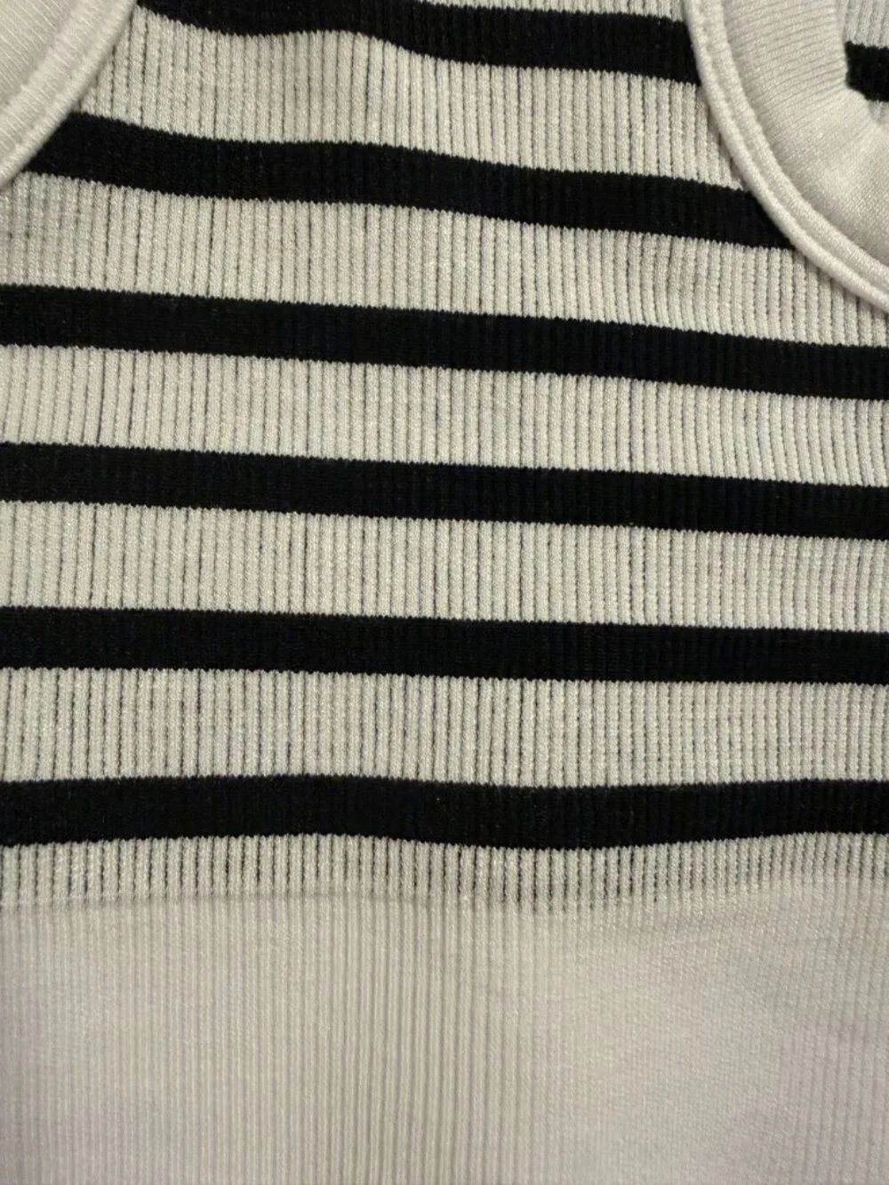 Free People FP Movement Go To Striped Sports Bra Black White M/L NWT